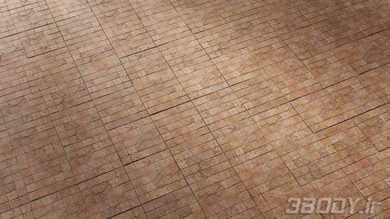 متریال کاشی کف floor tile   قهوه ای عکس 1